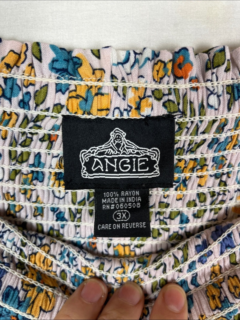 Angie Floral Patchwork Quilted Pull On Skirt - Picture 5 of 9